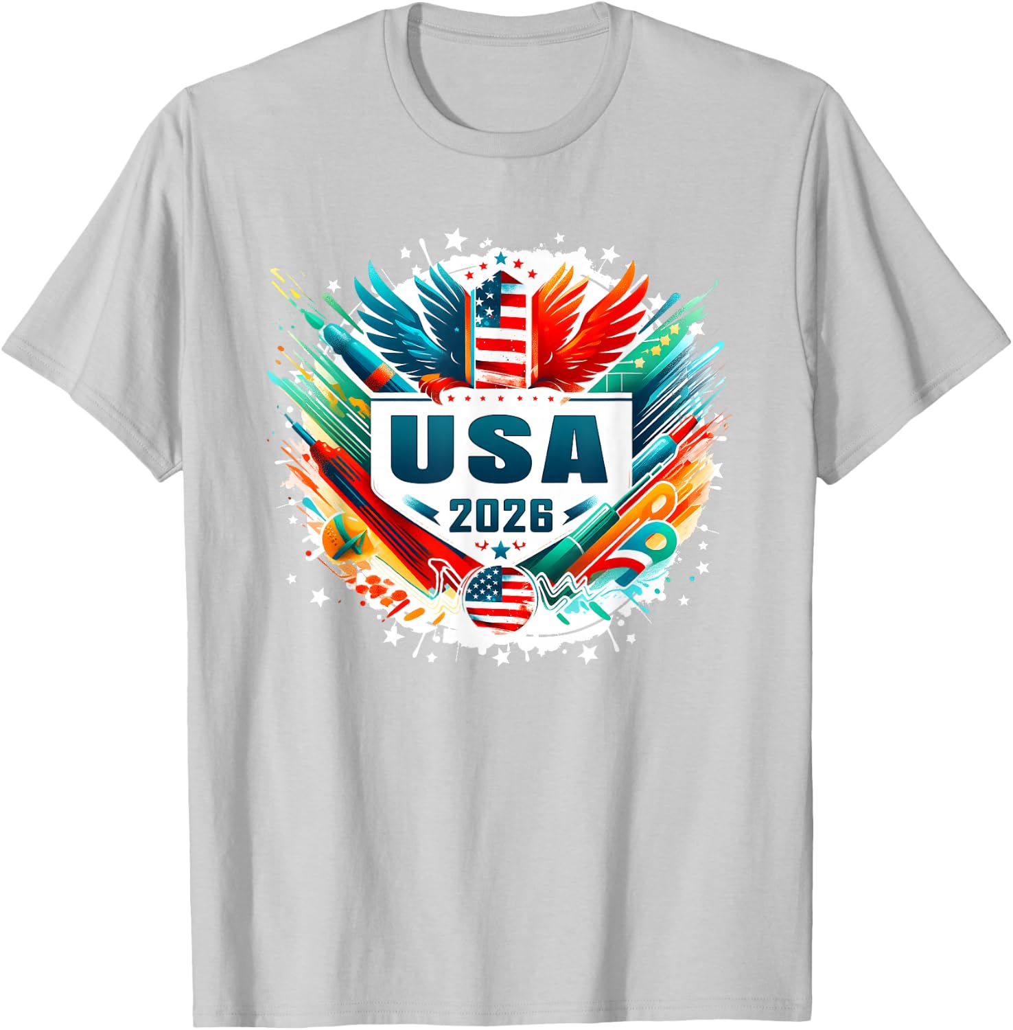 USA Player 2026 Women Men Boys Kids Youth Teen USA 2026 T-Shirt - T-Shirt | Ash