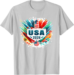 USA Player 2026 Women Men Boys Kids Youth Teen USA 2026 T-Shirt - T-Shirt | Ash