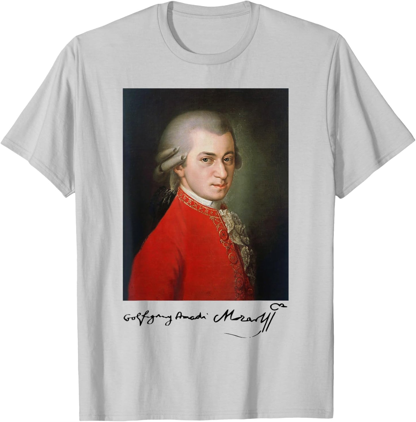 Wolfgang Amadeus Mozart - Composer Signature Classical Music T-Shirt - T-Shirt | Ash