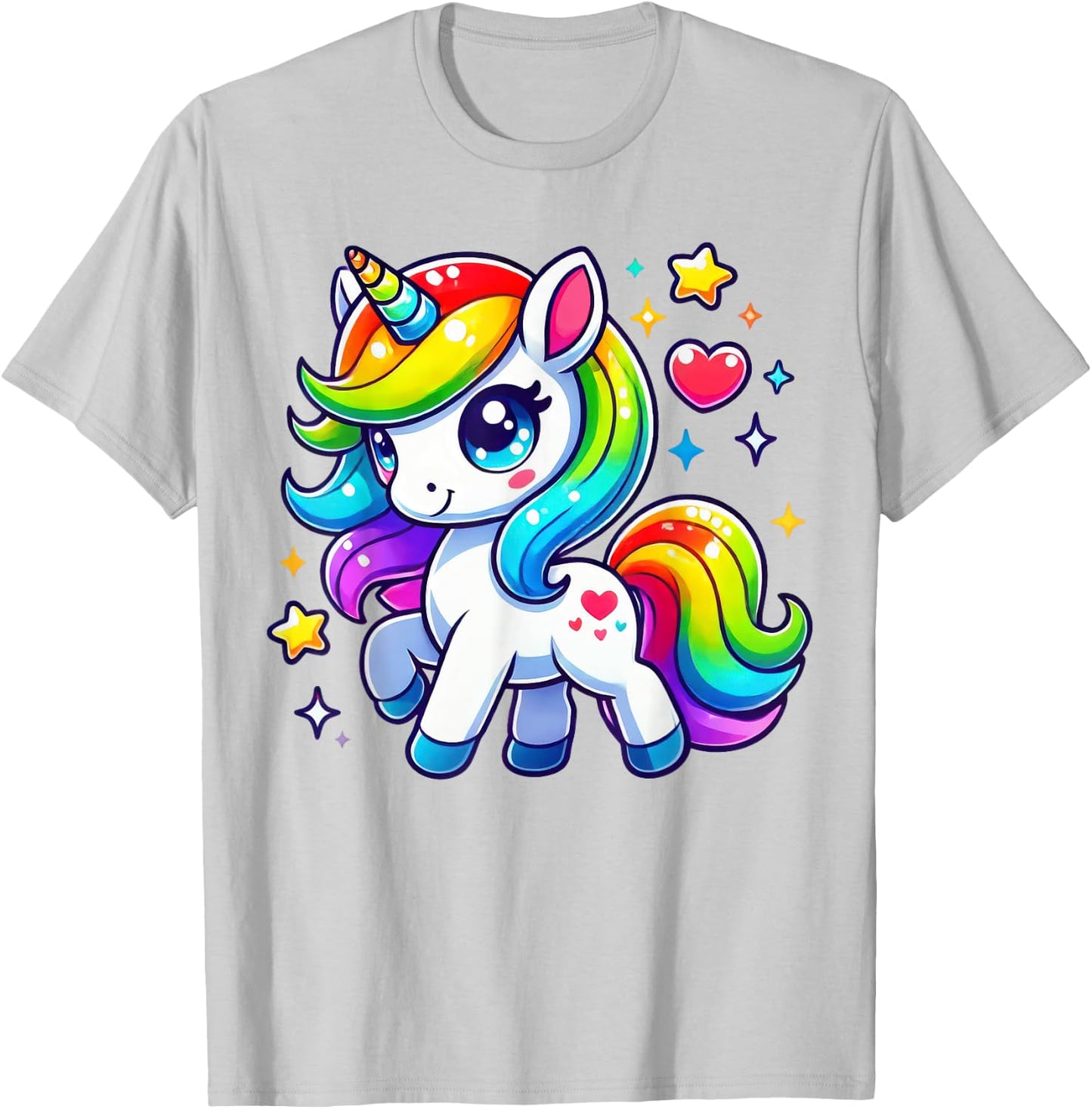 Unicorn For Girls Cute Magical Unicorn T-Shirt - T-Shirt | Ash