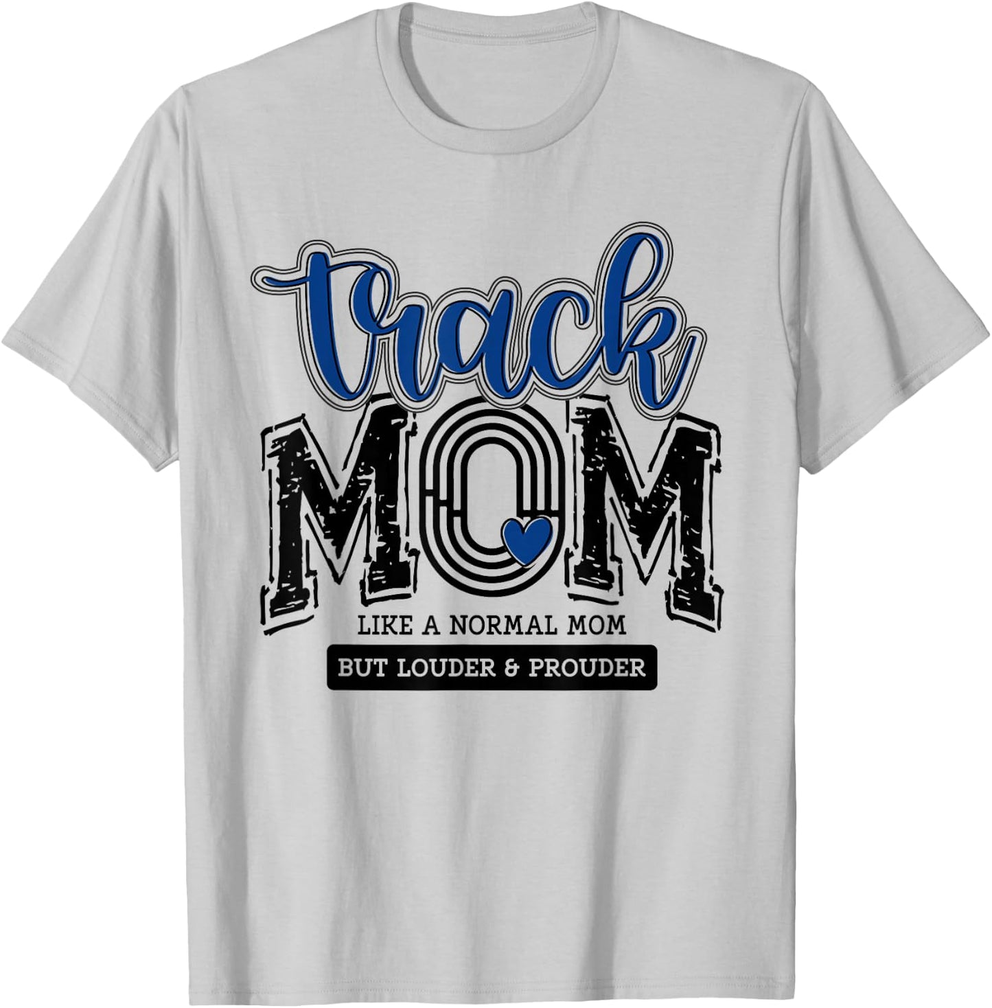 Track Mom Blue Track And Field Mama Runner Running Team T-Shirt - T-Shirt | Ash
