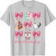 Cute Coquette Bows School Secretary Life Back To School Gift T-Shirt - T-Shirt | Ash
