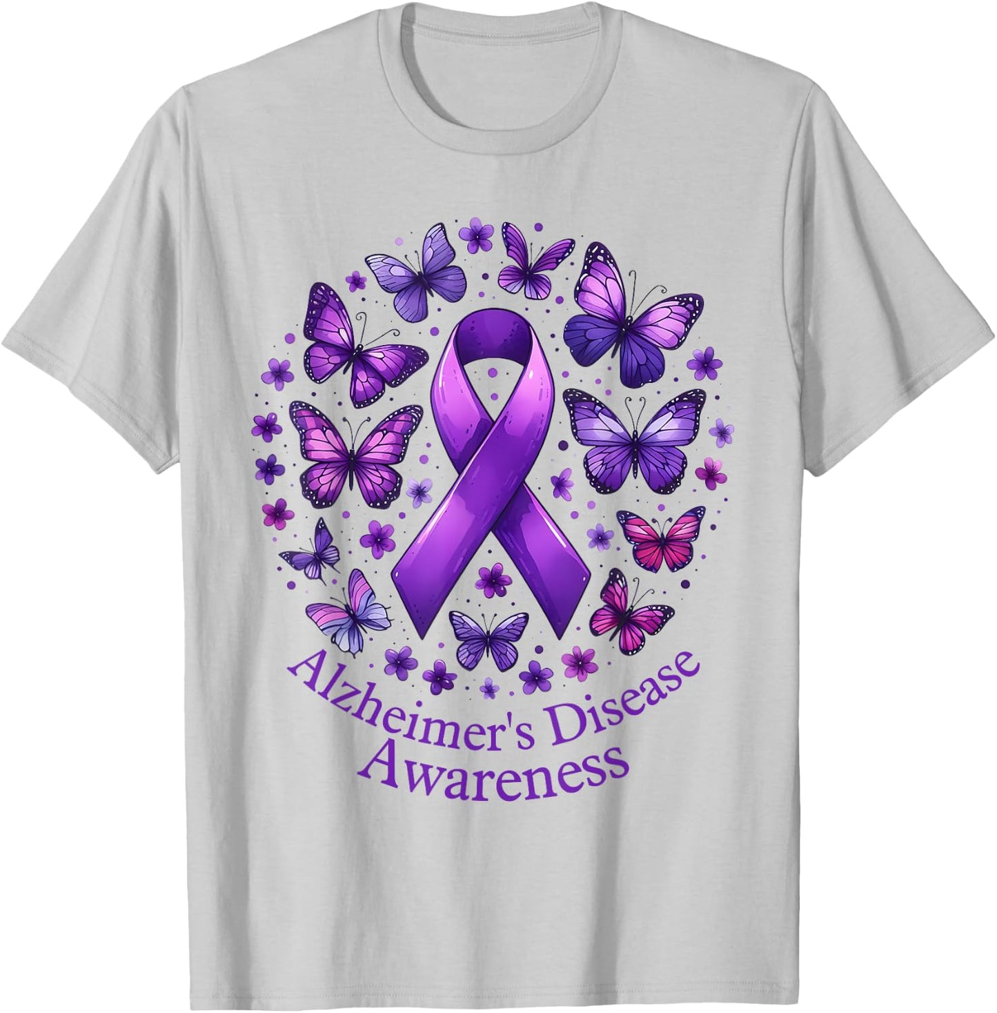 Wear Purple Alzheimer's Awareness Dementia T-Shirt - T-Shirt | Ash