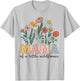 Mama Of The Little Wildflower Birthday Party Baby Shower T-Shirt - T-Shirt | Ash
