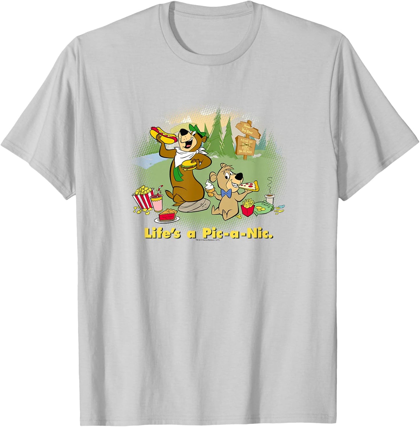 Yogi Bear Life's a Pic-a-Nic T-Shirt - T-Shirt | Ash