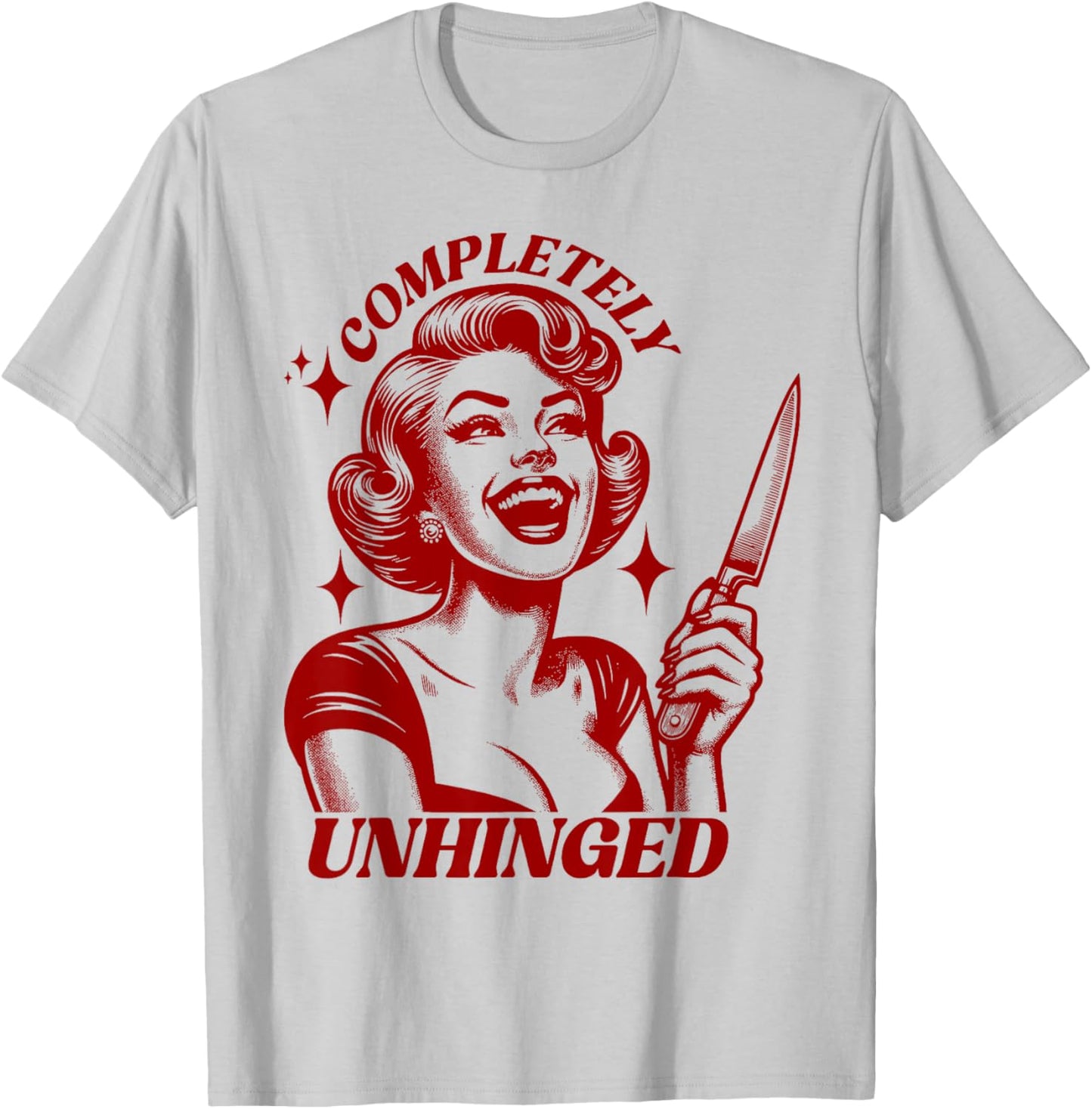 Completely Unhinged Retro Unhinged Girl T-Shirt - T-Shirt | Ash