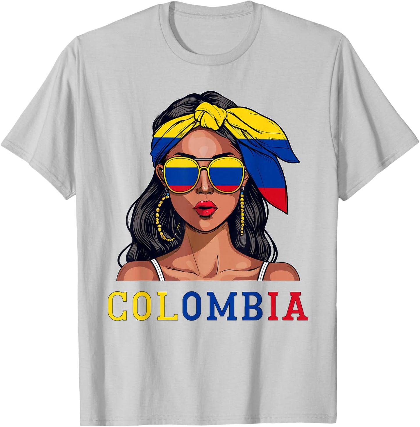 Colombianas Souvenirs Products Woman Flag Roots Colombia T-Shirt - T-Shirt | Ash