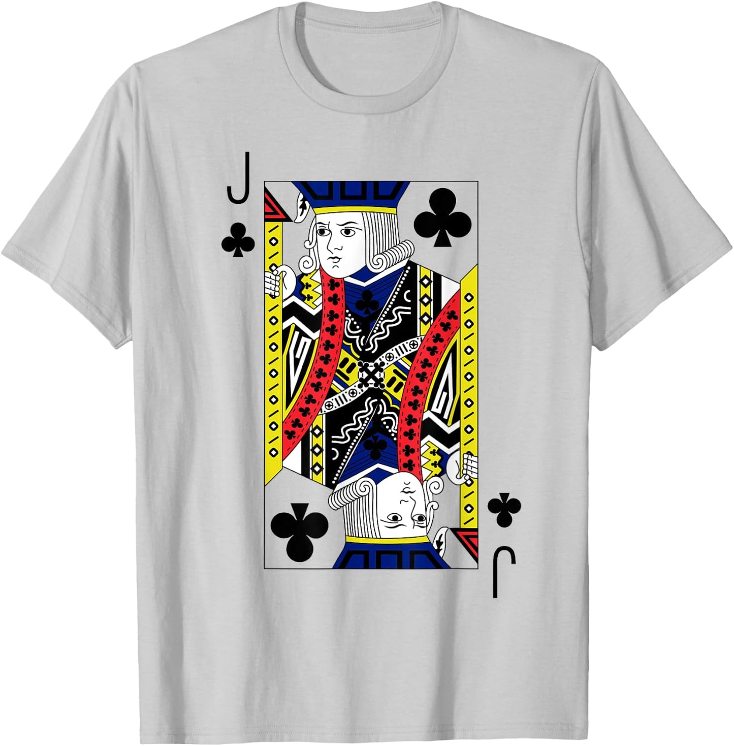 Jack of Clubs Playing Cards Halloween Party Costume Vintage T-Shirt - T-Shirt | Ash