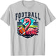 Football Pink Flamingo Playing T-Shirt - T-Shirt | Ash