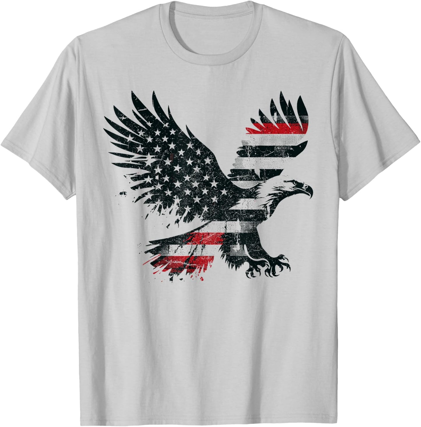Bald Eagle Mullet Merica American Flag Patriotic 4th Of July Men T-Shirt - T-Shirt | Ash