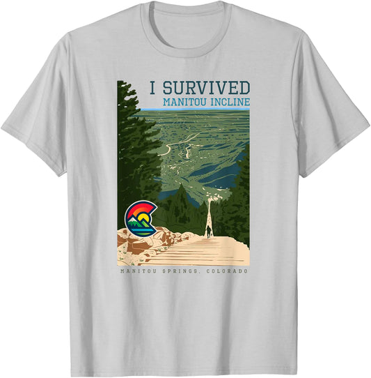 Manitou Incline, Colorado T-Shirt - T-Shirt | Ash