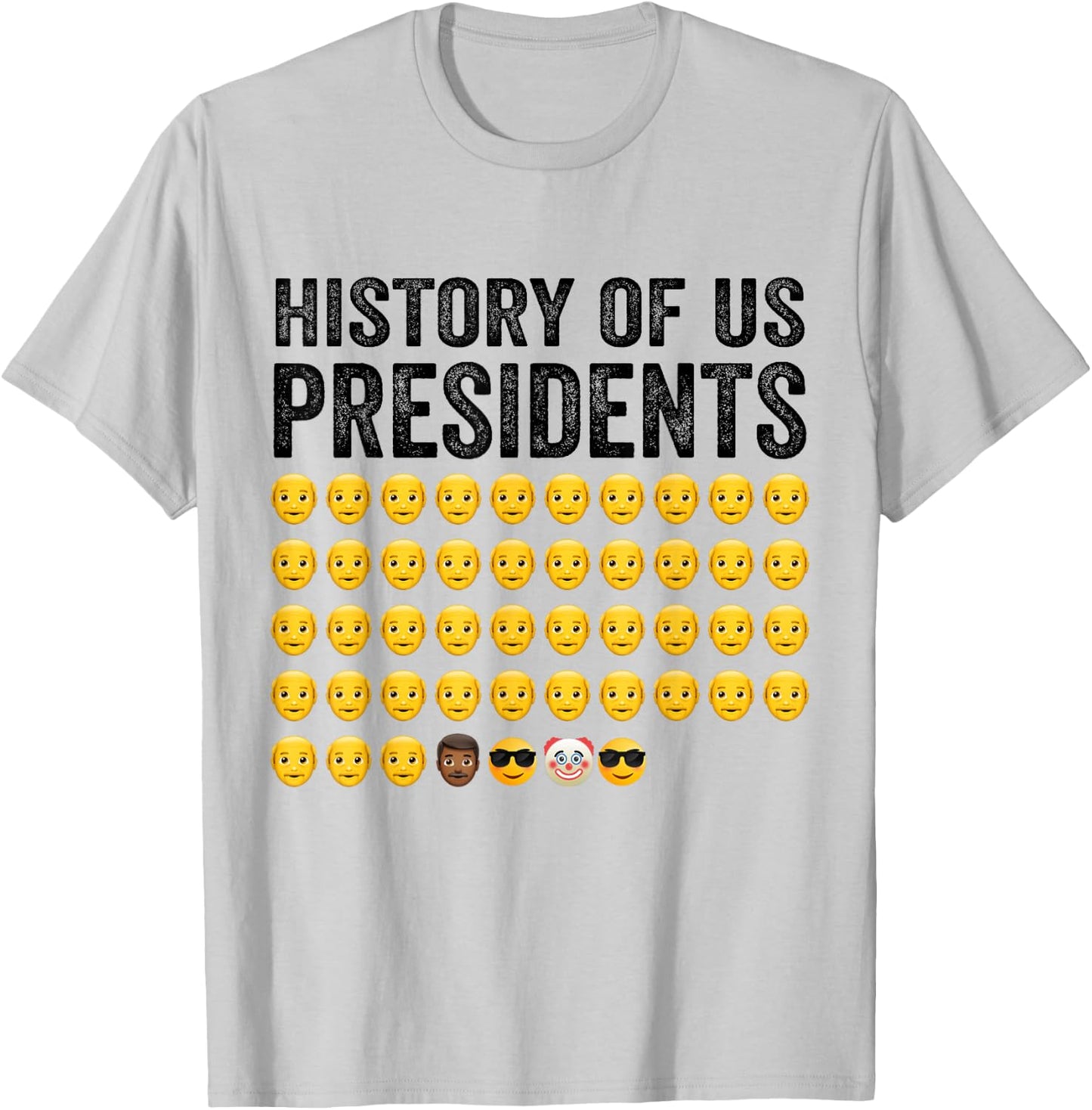 History of U.S presidents 47th Cool Trump -Adults Grey Small Classic Fit Short Sleeve Political Humor T-Shirt - T-Shirt | Ash