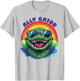 Gay Pride Ally Gator Rainbow Alligator Wearing Sunglasses T-Shirt - T-Shirt | Ash