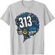 313 Detroit Afro Black Woman What Up Doe! T-Shirt - T-Shirt | Ash