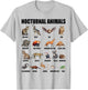 Nocturnal Animals Educational Wildlife Science Nature Lover T-Shirt - T-Shirt | Ash