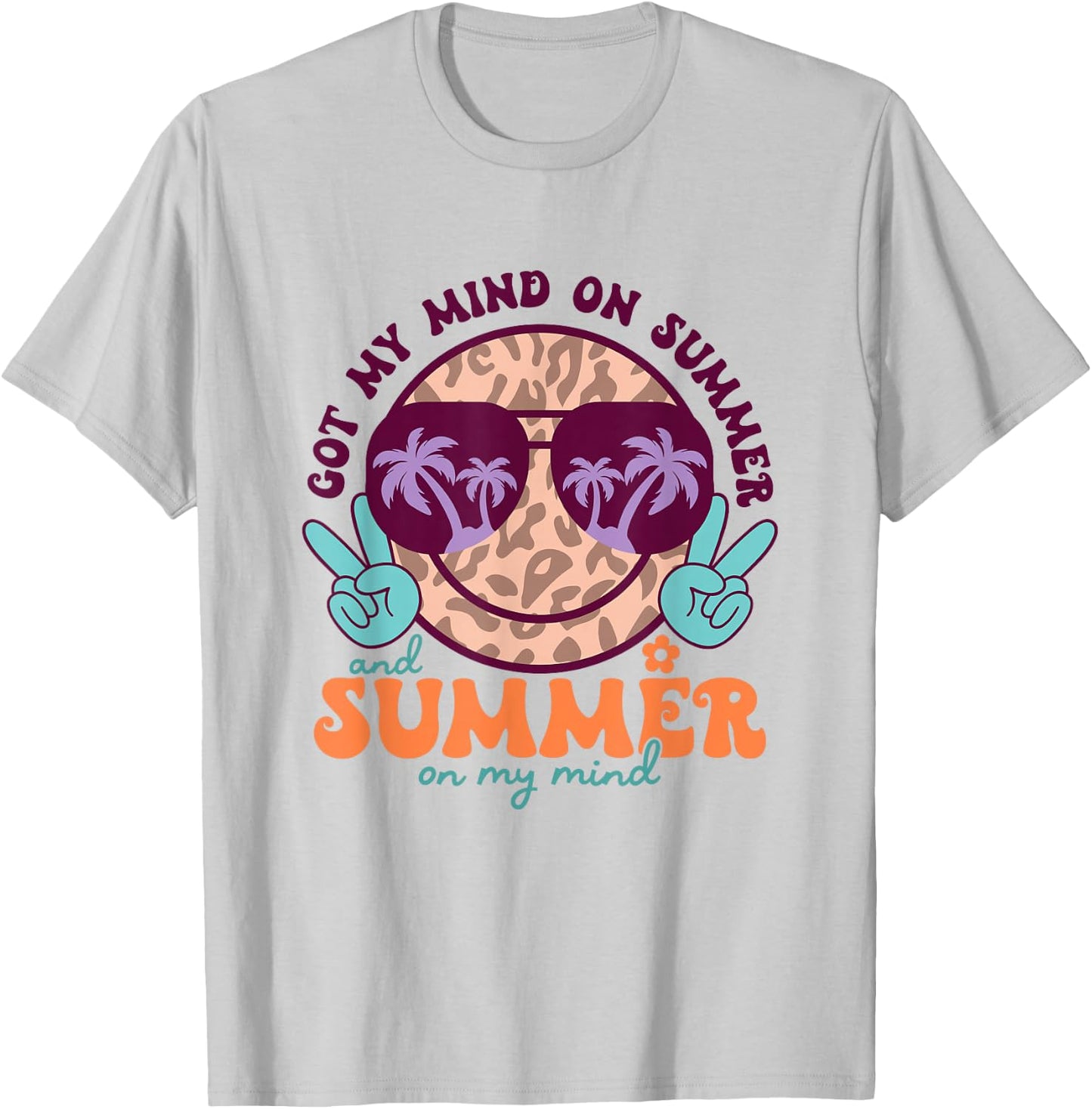 Got My Mind On Summer Teacher Life Funny Summer Teacher T-Shirt - T-Shirt | Ash