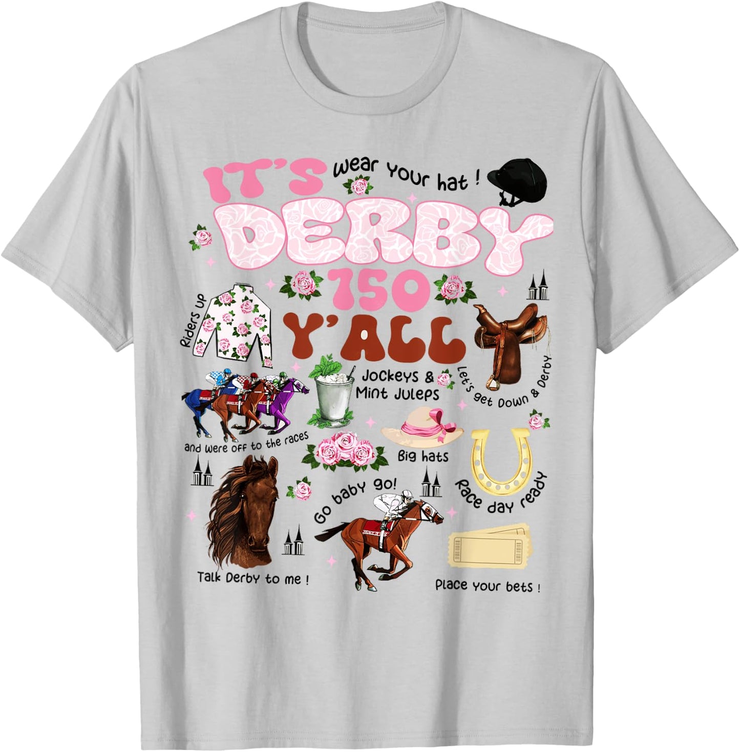 It's Derby 150 Y'All KY Derby Day Men Women Vintage T-Shirt - T-Shirt | Ash