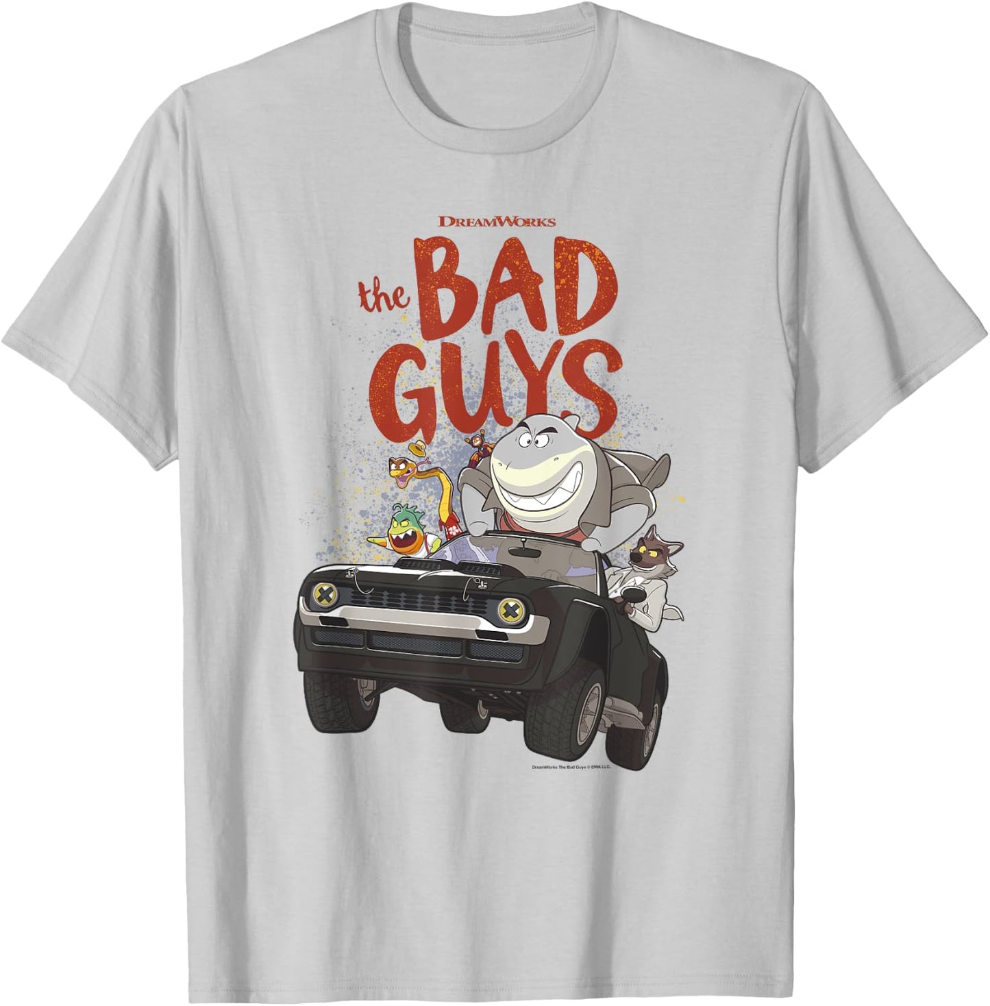 The Bad Guys Group Getaway Vehicle Poster T-Shirt - T-Shirt | Ash