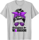Lupus Warrior Messy Bun Women - Wear Purple Lupus Awareness T-Shirt - T-Shirt | Ash