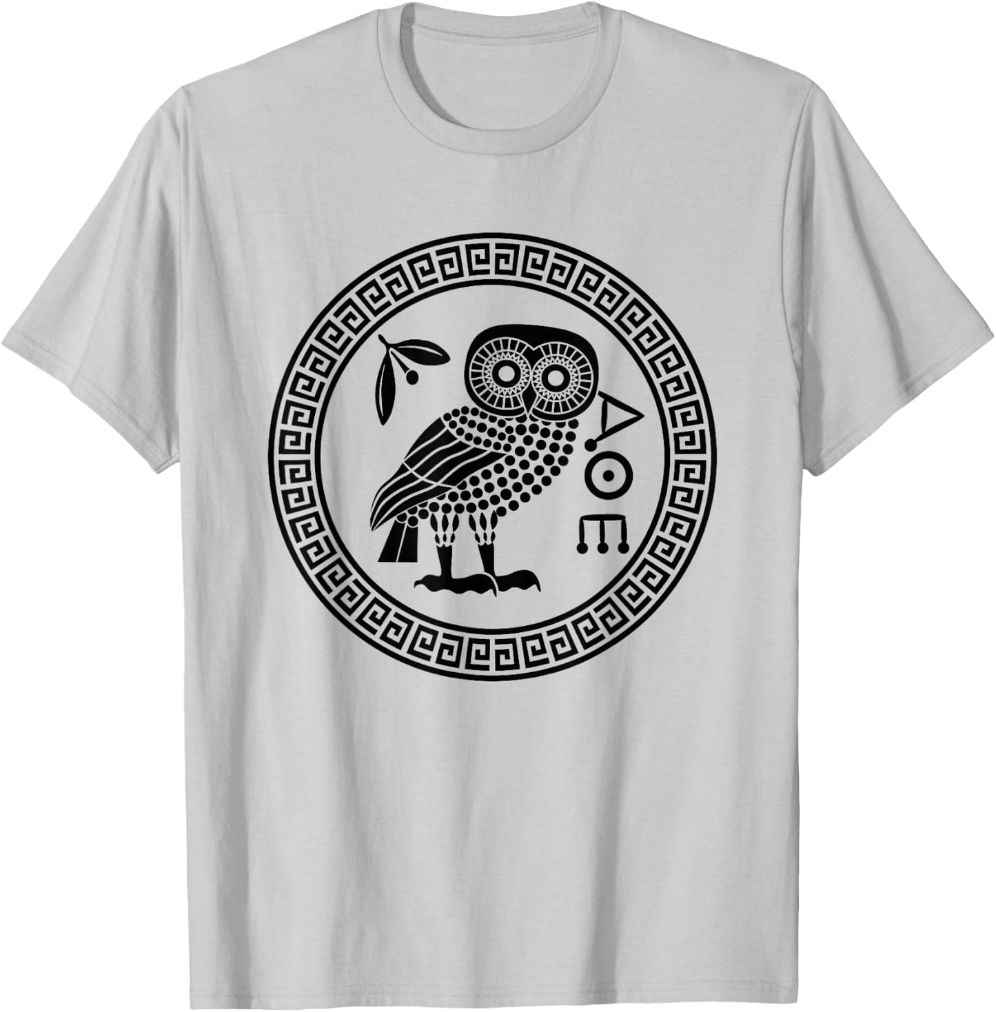 Owl of Athena Ancient Greek Mythology | Athena's Owl Greece T-Shirt - T-Shirt | Ash