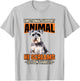 Emotional Support Animal Miniature Schnauzer Dog Breed T-Shirt - T-Shirt | Ash