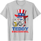 Teddy Boozedevelt Theodore Roosevelt USA Flag 4th Of July T-Shirt - T-Shirt | Ash