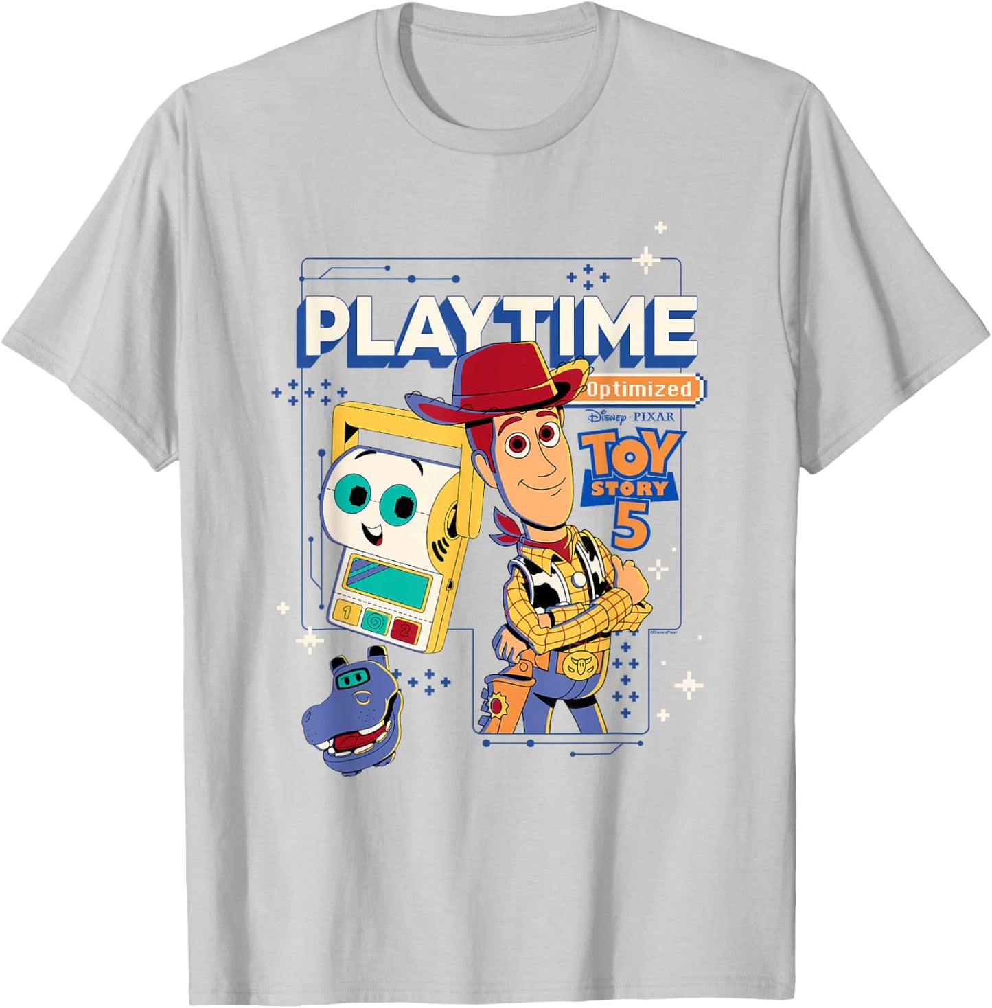Disney Pixar Toy Story 5 Play Time Woody & Smarty Pants T-Shirt - T-Shirt | Ash
