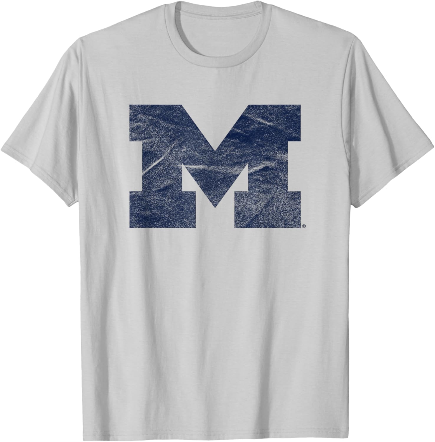 University of Michigan Wolverines U of M Distressed Primary T-Shirt - T-Shirt | Ash