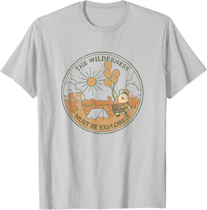 Disney Pixar Up The Wilderness Must Be Explored Distressed T-Shirt - T-Shirt | Ash