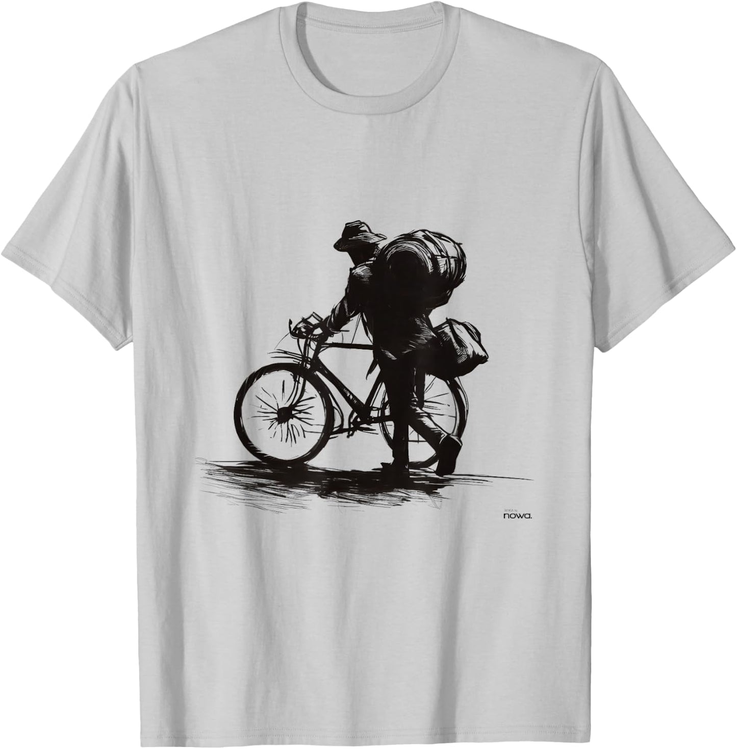 Bike Cycling Funny Gravel Bikepacking Backpack Travel Ii T-Shirt - T-Shirt | Ash