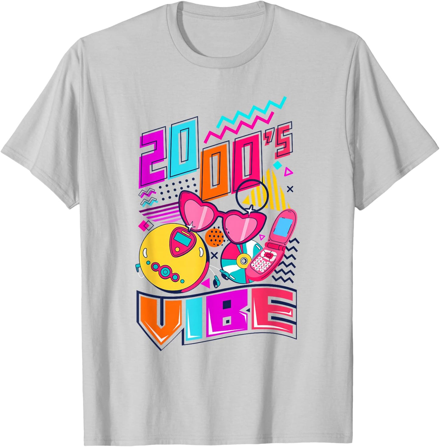2000's Vibe 2000's Vintage Two-thousands Retro 00s T-Shirt - T-Shirt | Ash