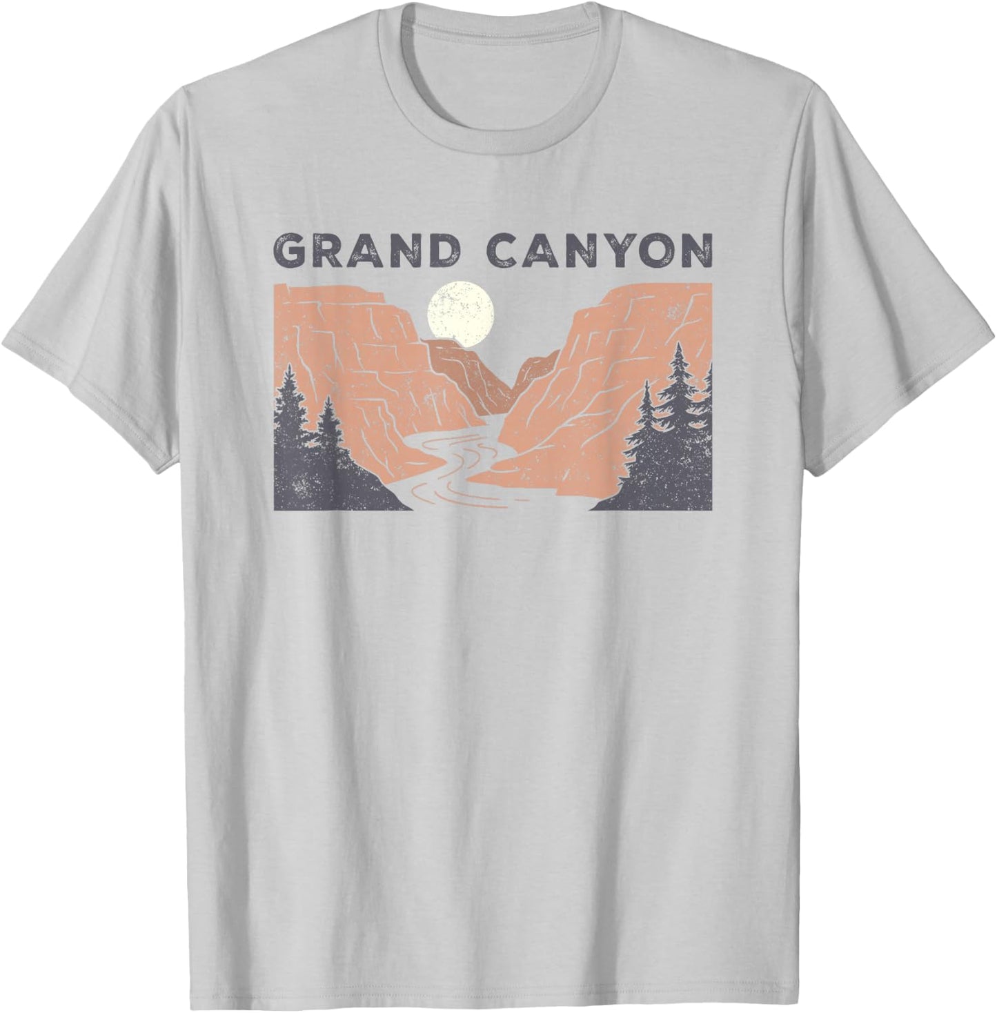 Hiked Grand Canyon National Park Arizona Vintage Men T-Shirt - T-Shirt | Ash