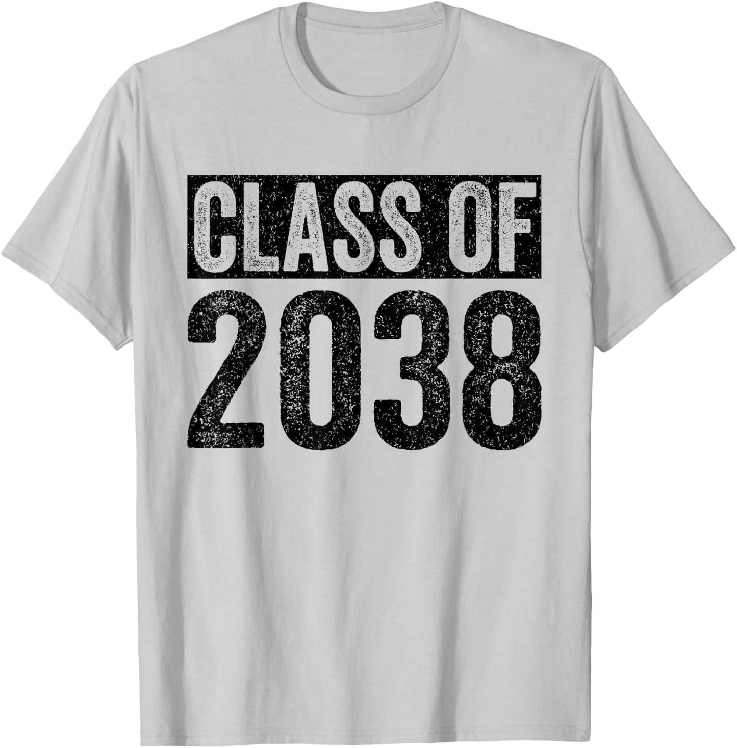 Class of 2038 Grow With Me Graduation First Day of School T-Shirt - T-Shirt | Ash