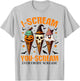 Halloween Ice Cream I-Scream You-Scream Everybody Scream T-Shirt - T-Shirt | Ash