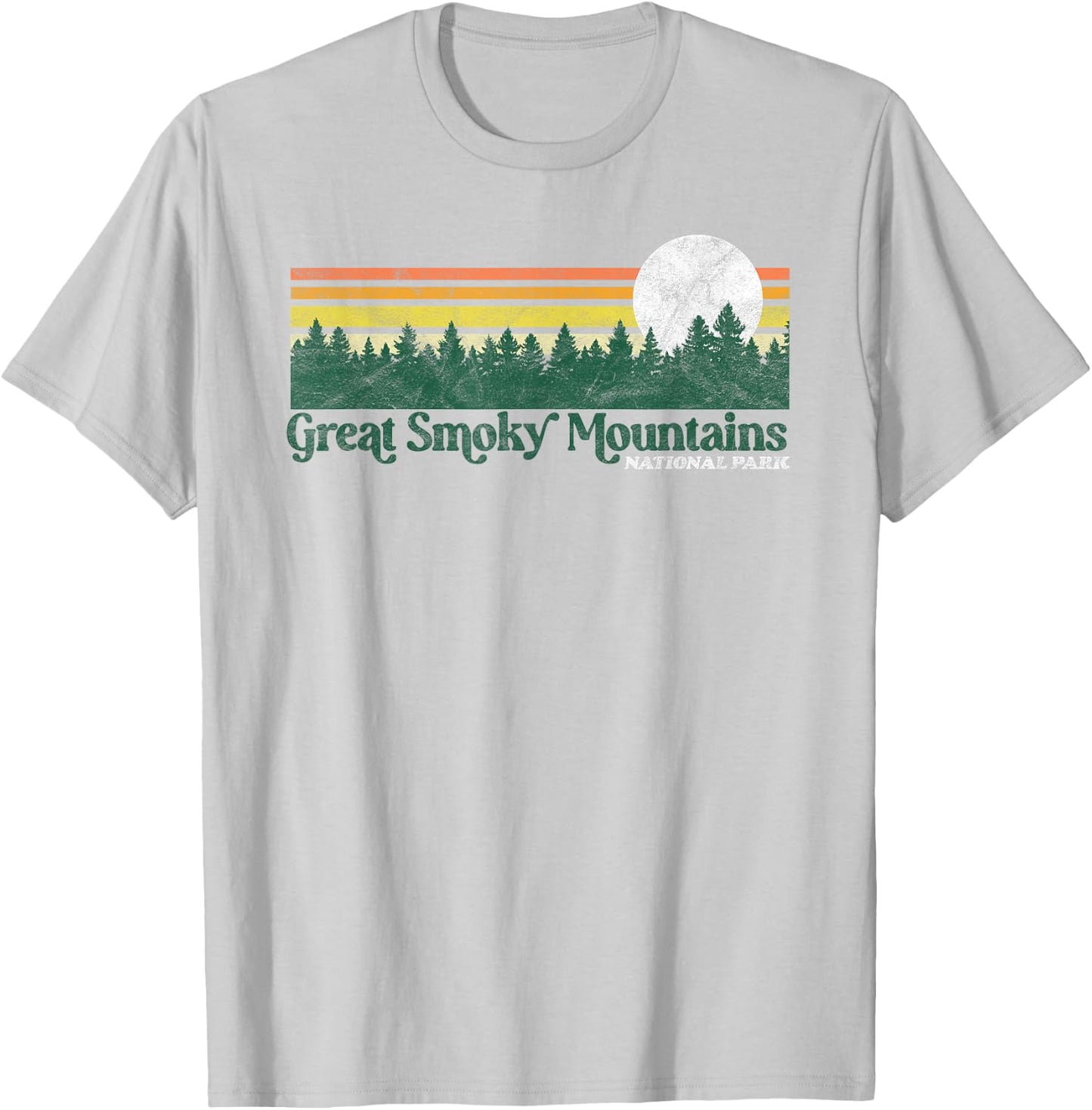 Great Smoky Mountains National Park Vintage Distressed 80s T-Shirt - T-Shirt | Ash