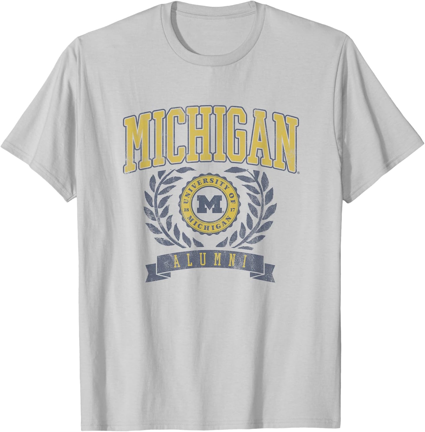 University of Michigan Wolverines U of M Alumni Seal T-Shirt - T-Shirt | Ash