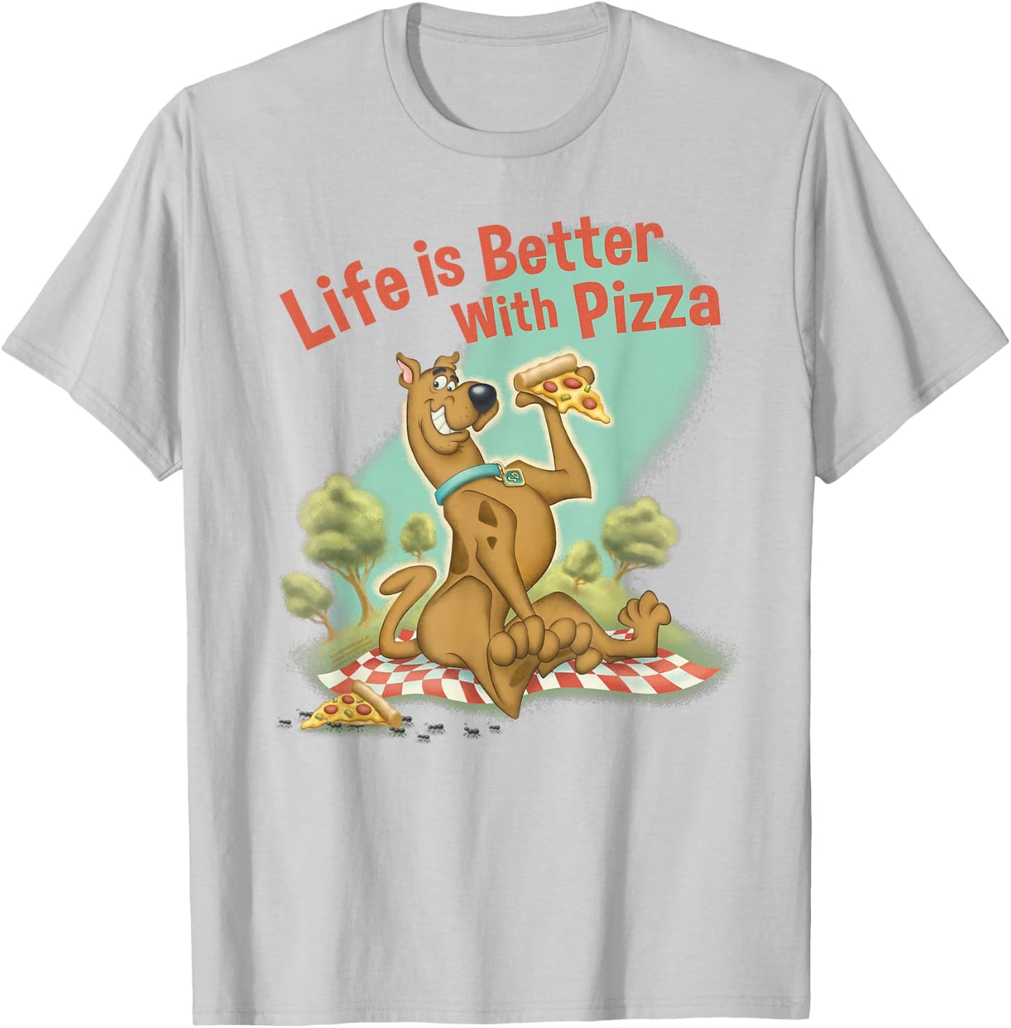 Scooby-Doo Life is Better with Pizza T-Shirt - T-Shirt | Ash