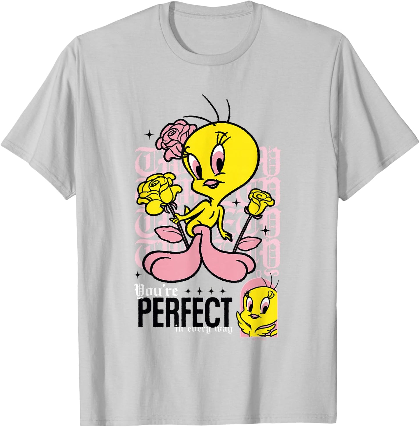 Looney Tunes Tweety Bird You're Perfect in Every Way Retro T-Shirt - T-Shirt | Ash