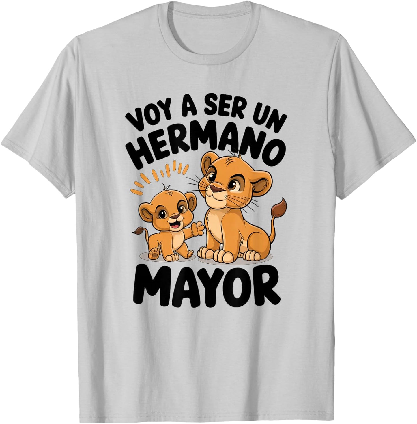 New Baby Announcement Spanish Big Brother Lion Cubs T-Shirt - T-Shirt | Ash
