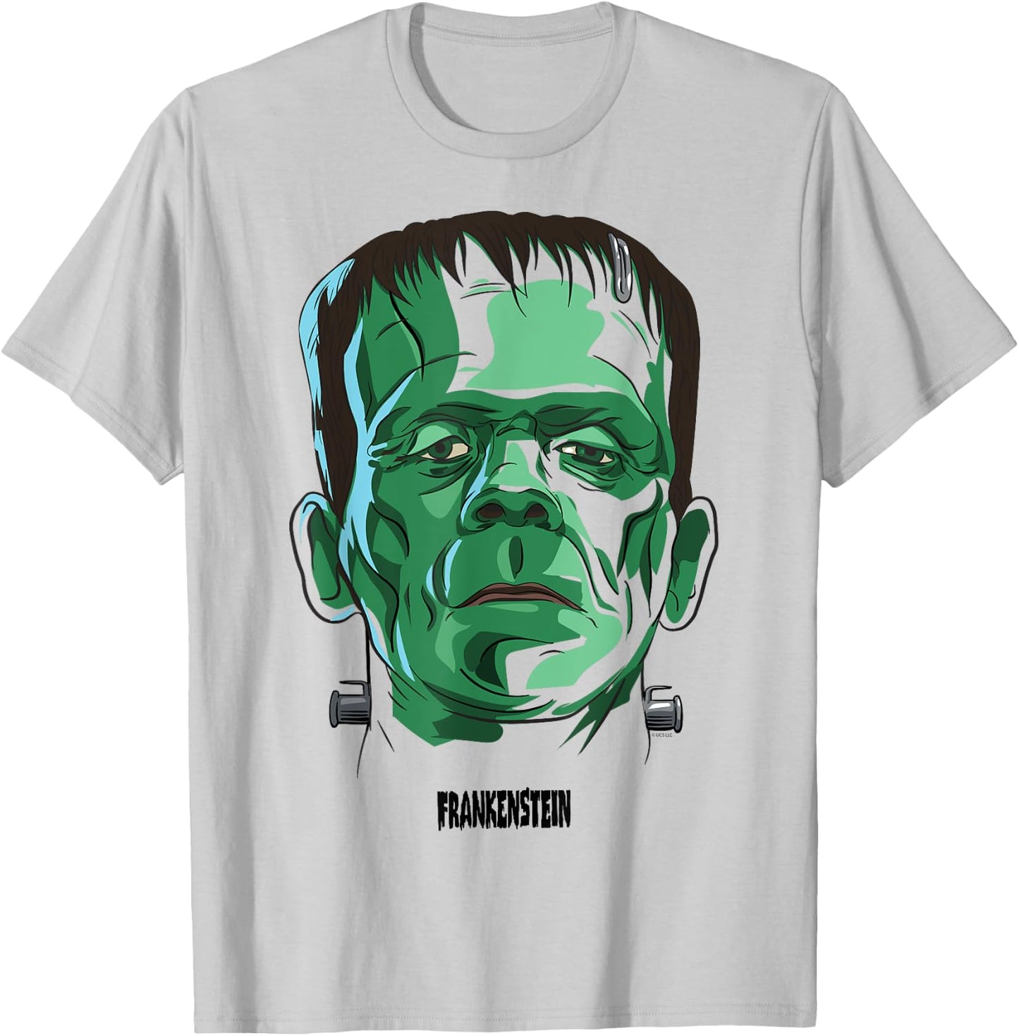 Universal Monsters Frankenstein Big Face T-Shirt - T-Shirt | Ash