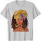 Black History Month African American apparel Afro Hair face T-Shirt - T-Shirt | Ash