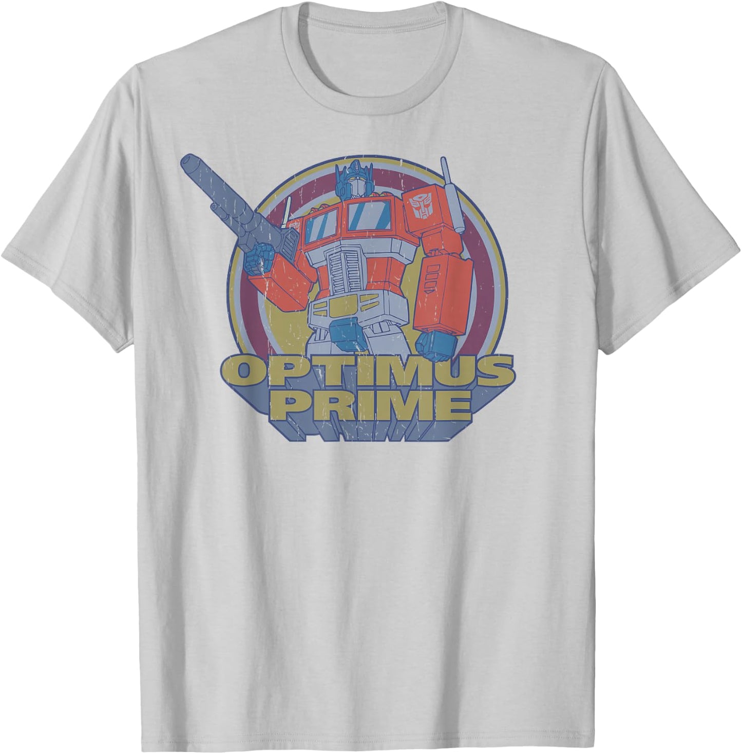 Transformers Optimus Prime Retro Portrait T-Shirt - T-Shirt | Ash