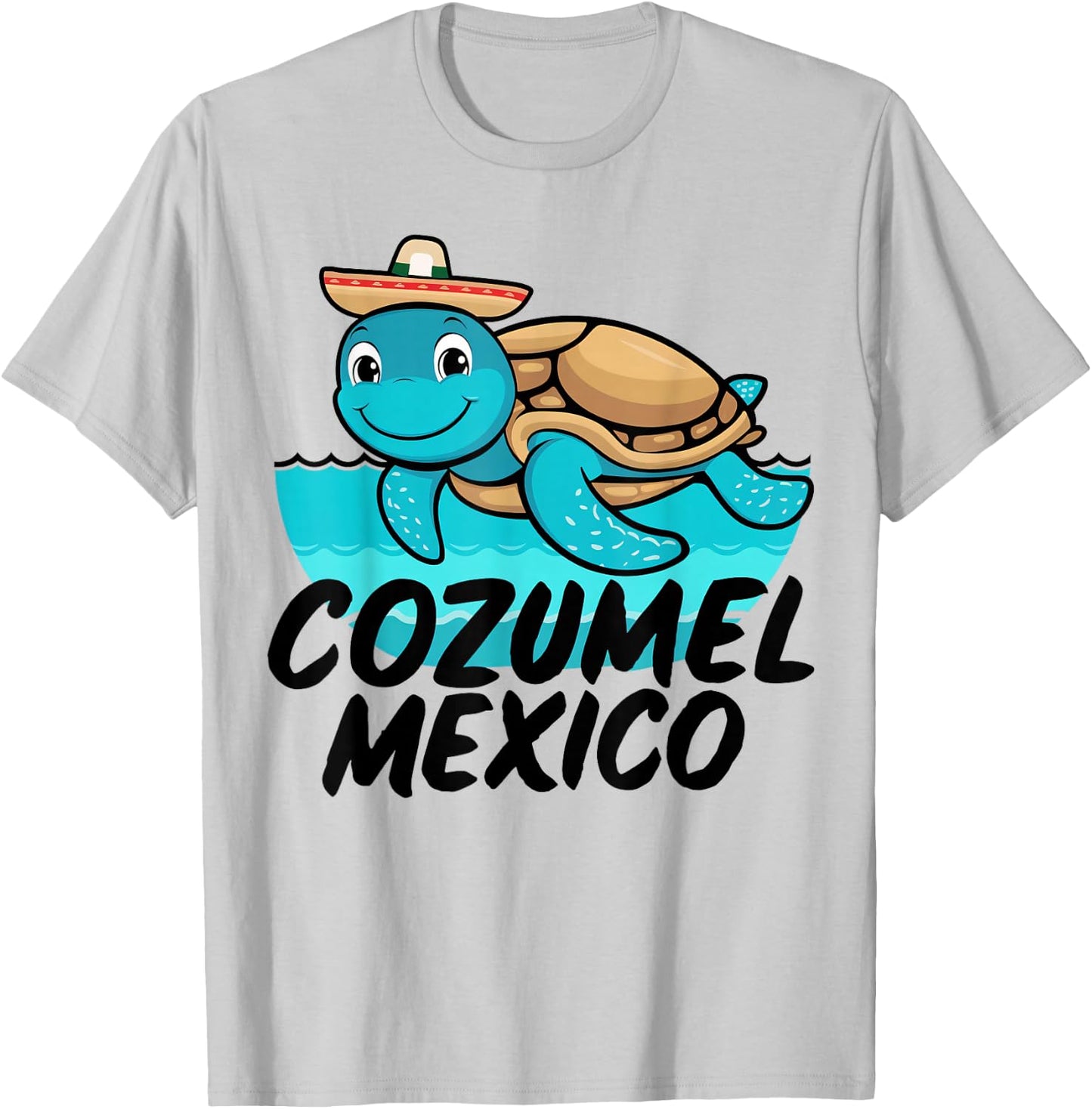 Cozumel Mexico Sea Turtle Colorful Boys Girls Toddler T-Shirt - T-Shirt | Ash