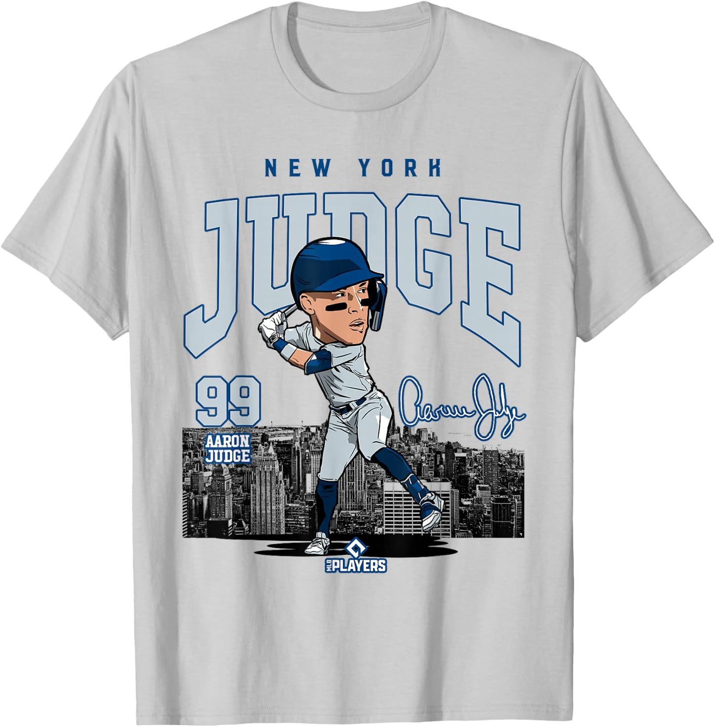 Aaron Judge | New York Baseball MLB Players | MLBJUD3005W T-Shirt - T-Shirt | Ash