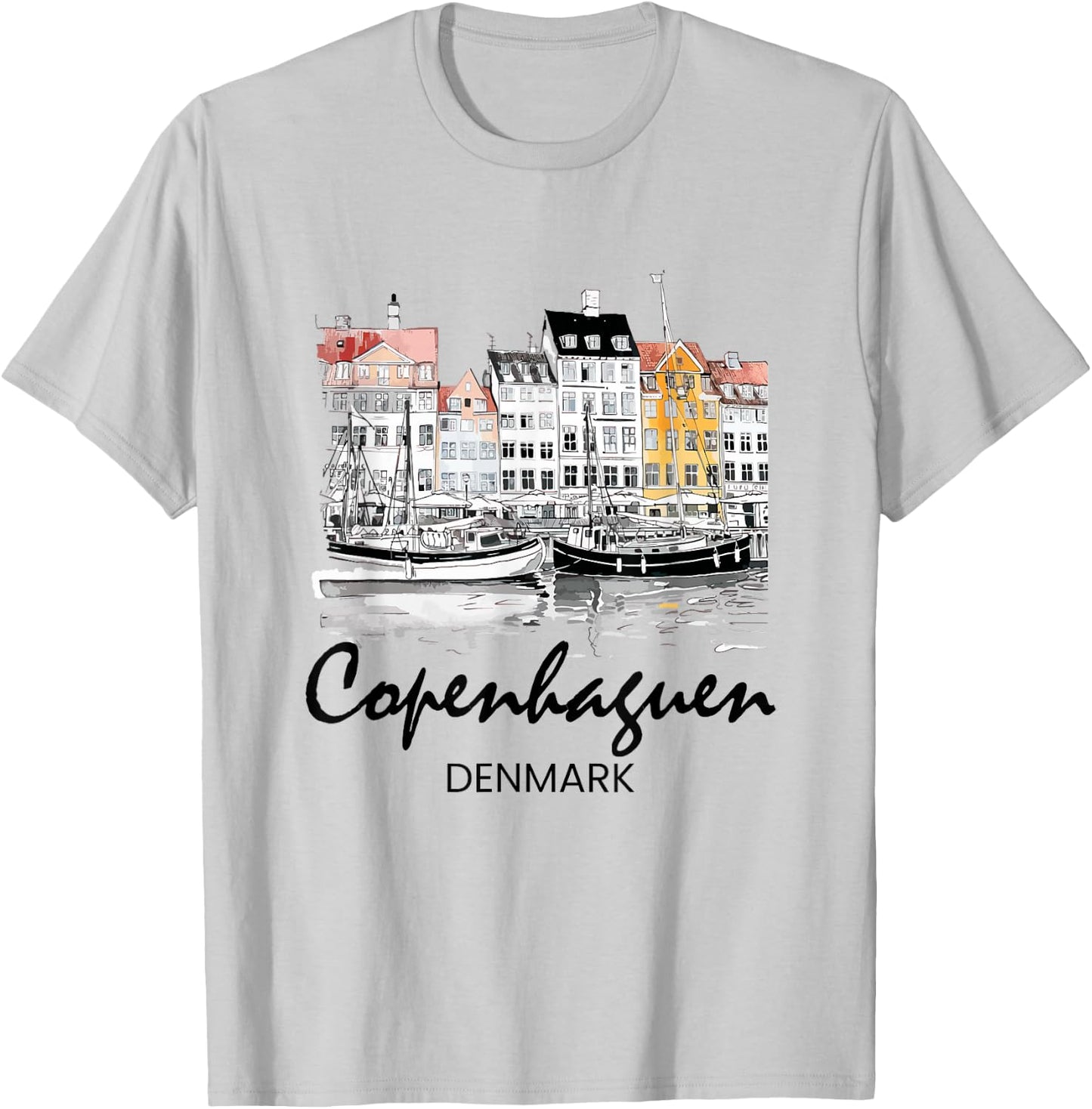 Copenhagen Denmark, danish T-Shirt - T-Shirt | Ash