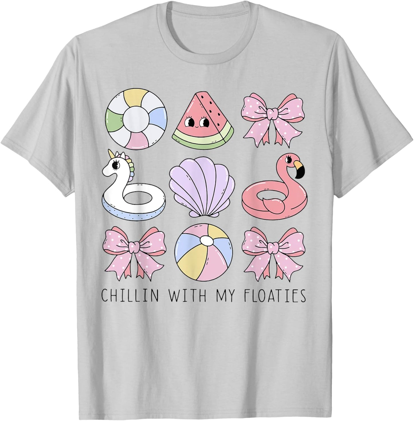 Chillin With My Floaties T-Shirt - T-Shirt | Ash