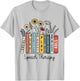 Speech Therapy Wildflowers SLP Speech Language Pathologist T-Shirt - T-Shirt | Ash