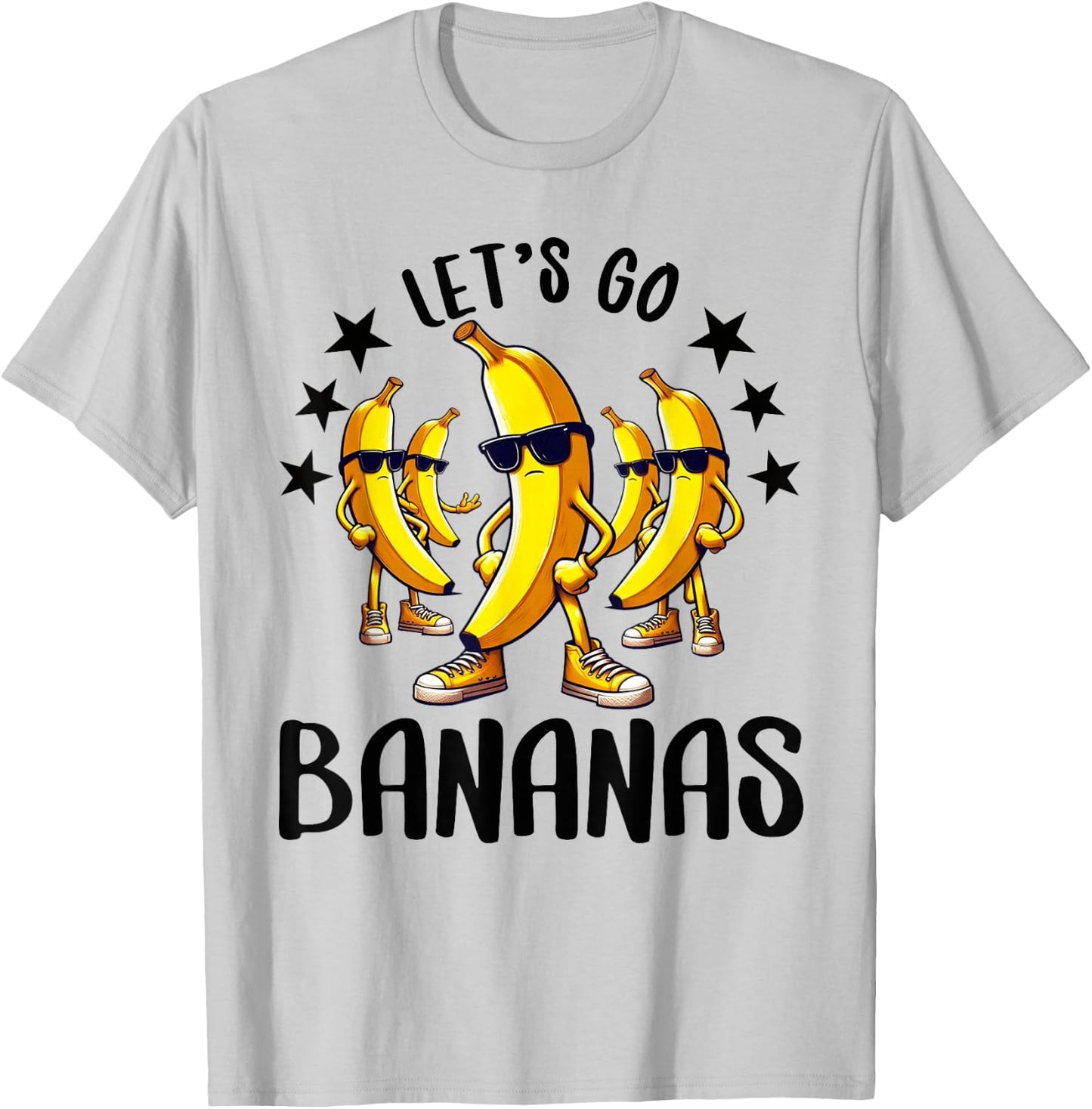 Funny Bananas Shirt Cute Banana Gifts Funny Lets go Bananas T-Shirt - T-Shirt | Ash