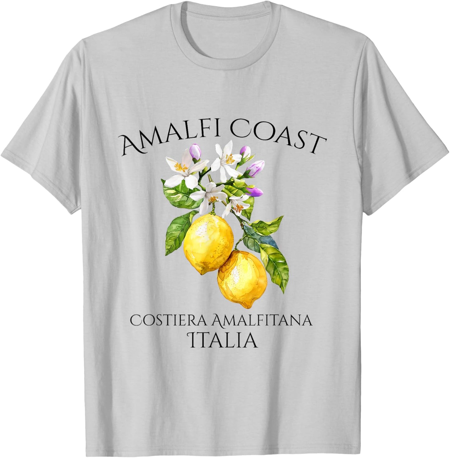 Amalia Coast Italian Souvenir Italy Lemons T-Shirt - T-Shirt | Ash