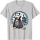 Halloween Opossum Vampire Moon Cute Possum Illustration T-Shirt - T-Shirt | Ash